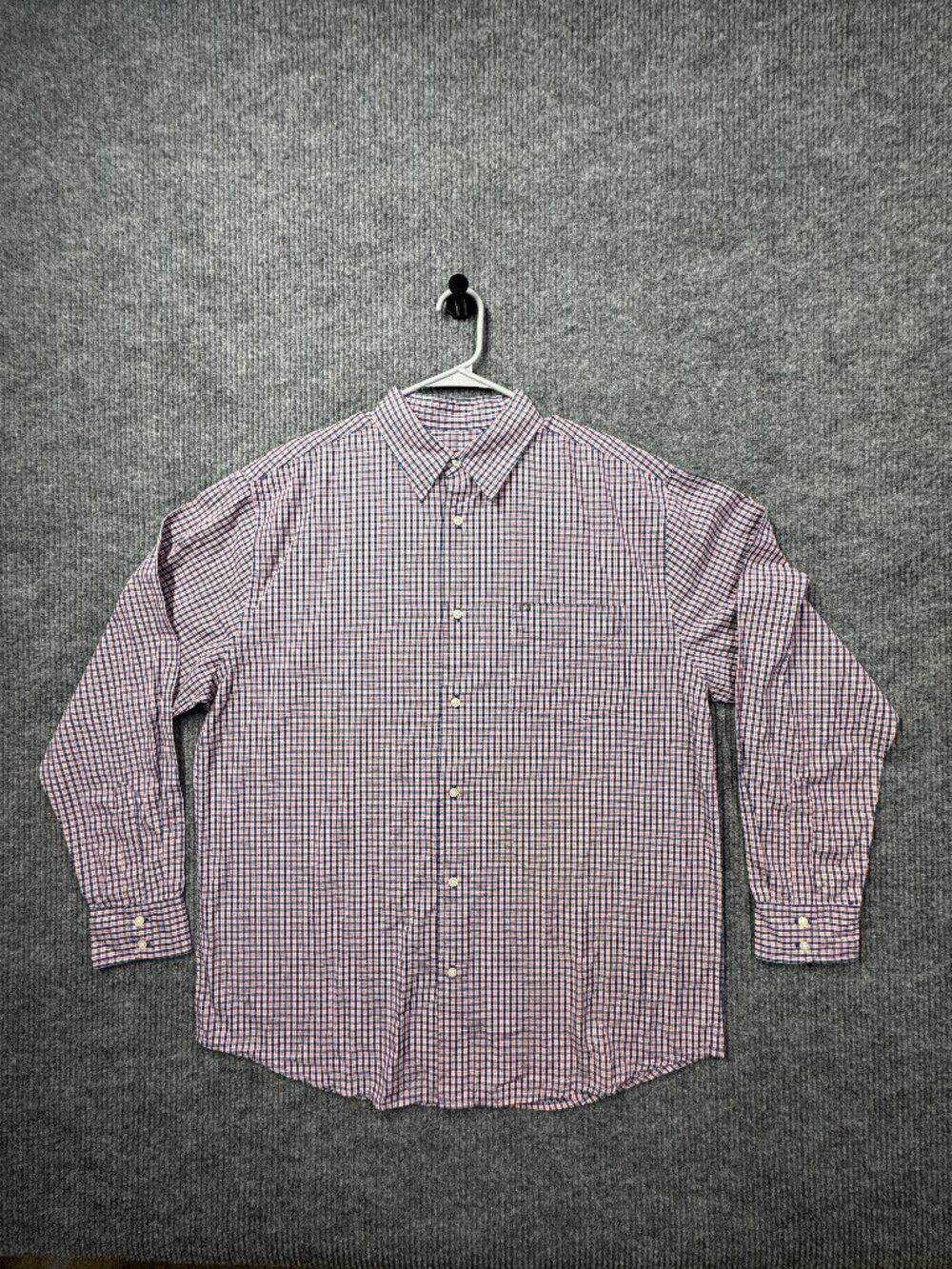 Classic Nautica long‑sleeve button‑down featuring a multicolor plaid pattern in